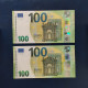 EURO SPAIN 100 V001E1 VA DRAGHI UNC, PAIR CORRELATIVE - 100 Euro