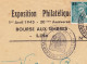 Lettre Exposition Philatélique 1 Avril 1945 Bourse Aux Timbres Lille Mariane De Dulac + Mercure - 1944-45 Maríanne De Dulac