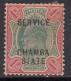 1r MH SERVICE, Chamba 1903 - 1905, Edward Series SGO31, British India, - Chamba