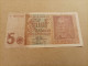 Billete De Alemania De 5 Mark Año 1942 - A Identifier