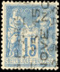 (*) 17 - 15c. Bleu. Surcharge Verticale. 5 Lignes. SUP. - Autres & Non Classés