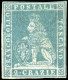 (*) 5 - 2c. Bleu Clair S/gris. Cote Et N° SASSONE. Certificat BOTTACCHI. TB. - Toskana