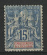 N° 6 Neuf * (MH) Cote 44 € 15 Ct Bleu Sur Papier Quadrillé Type Groupe Allégorique TB - Unused Stamps