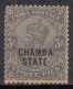 3p MH Chamba, SG43, KGV Series 1913-1923, British India - Chamba