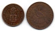 NEW ZEALAND, Set Of Two Coins 1/2, 1 Penny, Bronze, Year 1941, 1943, KM # 12, 13 - Nouvelle-Zélande
