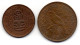 NEW ZEALAND, Set Of Two Coins 1/2, 1 Penny, Bronze, Year 1949, 1951, KM # 20, 21 - Nouvelle-Zélande