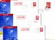 Lot Entiers Postaux  4 Enveloppes Cartonnées - 1 Format 33x25 Timbre Luquet +  3 Format 23x16 Timbre Briat - PAP:  Varia (1995-...)