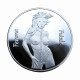 Medal Coin Female Fatale Athenia 40mm Silver Plated BU 02048 - Autres & Non Classés