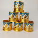 Vintage Soviet Russian Set Of 6 Podstakannik Tea Cup Holders USSR Enamel #5415 - Cups