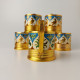 Delcampe - Vintage Soviet Russian Set Of 6 Podstakannik Tea Cup Holders USSR Enamel #5415 - Tasses