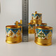 Delcampe - Vintage Soviet Russian Set Of 6 Podstakannik Tea Cup Holders USSR Enamel #5415 - Cups