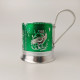Vintage Soviet Russian Set Of 5 Podstakannik Tea Cup Holders USSR Enamel #5416 - Tassen