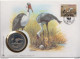 WWF 30 Years Coin Cover, Bugeranus Carunculatus ( Crane) - Brieven En Documenten