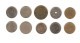 216/ Lot  : 10 Monnaies : Albanie - Croatie - Danemark - Sri Lanka - Allemagne - Algérie - Zaïre - C. Rica - Polynésie - Colecciones Y Lotes