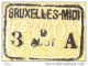 _V849: BRUXELLES-MIDI 3 __A  9 AOUT __  >  LIEGE: SP12/ Fragment Met  " étiquette " : PETITS PAQUETS:71: - Documents & Fragments