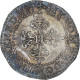 France, Henri III, 1/2 Franc Au Col Plat, 1587, Poitiers, TTB+, Argent - 1574-1589 Heinrich III.