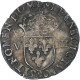 France, Henri III, 1/8 Ecu, 1587, Rennes, Var. Croissant, TB+, Argent - 1574-1589 Enrique III