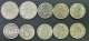 MACAU LOT OF 10 COINS INCL. 8 X 1952 + 2X 1973, 50AVOS USED COINS - Macao