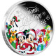 DISNEY – Seasons Greetings – MICKEY MOUSE ET AMIS – PIÈCE DE 1/2 ONCE En Argent - Niue