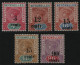 Seychellen 1893 - Mi-Nr. 9-13 * - MH - Königin Victoria - Aufdruck - Seychelles (...-1976)