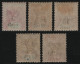 Seychellen 1893 - Mi-Nr. 9-13 * - MH - Königin Victoria - Aufdruck - Seychelles (...-1976)