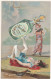 2 Chromo PARFUM Gellé Frères Cirque Acrobats  Pierrots Clowns Calendrier 1896 - Formato Piccolo : 1901-20