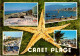 Cpsm  -   Canet  Plage -  La Place , La Plage , Le Port  AX1427 - Canet En Roussillon
