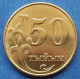 KYRGYZSTAN - 50 Tiyin 2008 KM# 13 Independent Republic (1991) - Edelweiss Coins - Kirghizistan