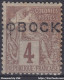 TIMBRE OBOCK ALPHEE DUBOIS SURCHARGE N° 12 NEUF * GOMME AVEC CHARNIERE - Ongebruikt