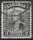 SARAWAK 1934 3c Black SG108 FU - Sarawak (...-1963)