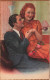 COUPLE - Un Couple Assis Sur Le Fauteuil En Se Tenant Les Mains - Colorisé - Carte Postale Ancienne - Paare