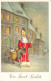 FÊTES ET VOEUX - Saint Nicolas - Saint Nicolas Dans La Neige Avec Un âne - Colorisé - Carte Postale Ancienne - Sinterklaas