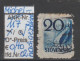 1943 - SLOWAKEI - ZM (Zeitungsmarken) "Letter N V. Zeitung" 20 H Dkl'ultramarin - O Gestempelt - S.Scan (117o 01-02 Slo) - Used Stamps