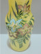 -JOLI VASE VERRE LEGRAS émaillé Fleurs émail Peint Jaune & émail Extérieur    E - Vases