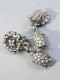 Delcampe - BOUCLES D'OREILLES TORTUES EN METAL ARGENTE - Boucles D'oreilles