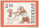 Sweden Sport Stamps On Postcards - Timbres (représentations)