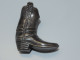 Delcampe - - 4 BOTTES MINIATURES 1 SANTIAG En BRONZE 1 BOTTE PORCELAINE SILVER PLATED  E - Altri & Non Classificati