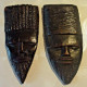 C101 2 Très Anciens Masques Africains Tribal Ethnie Zoulou Tribu - Afrikanische Kunst