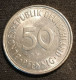 ALLEMAGNE - GERMANY - 50 PFENNIG 1973 F - Bundesrepublik Deutschland - KM 109.2 - ( Tranche Lisse ) - 50 Pfennig