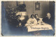 Family With Kitten & Teddy Bear / Christmas Tree (Vintage RPPC ~1910s) - Jeux Et Jouets
