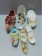 - LOT 6 Grands SABOTS CHAUSSURES PORCELAINE BARBOTINE COLLECTION VITRINE  E - Altri & Non Classificati