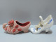 - LOT 6 Grands SABOTS CHAUSSURES PORCELAINE BARBOTINE COLLECTION VITRINE  E - Andere & Zonder Classificatie