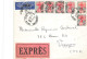 LETTRE. 1960. EXPRES. BONE RP. ALGERIE. PAR AVION. POUR VIERZON. CHER. MARIANNE A LA NEF. 150Fr - 1959-1960 Marianne à La Nef