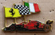 Lot De 2 Pins SUPERBE PIN'S FERRARI F1, Drapeaux ITALIEN, 60mm, 25ex Au Dos, - Ferrari