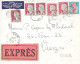 LETTRE. 1960. EXPRES. BONE RP. ALGERIE. PAR AVION. POUR VIERZON. CHER. MARIANNE DECARIS. 145Fr - 1960 Maríanne De Decaris