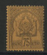 N° 19 Neufs * (MH) Cote 40 € 75 Ct Violet-noir Sur Orange Type Armoiries. TB - Unused Stamps