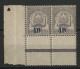 N° 44 PAIRE Neuve ** (MNH) Cote 34 € 40 Ct Sur 2 Fr Violet-gris Avec Coin De Feuille. TB - Unused Stamps
