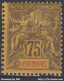 TIMBRE DIEGO SUAREZ TYPE GROUPE 75c N° 49 NEUF * GOMME AVEC CHARNIERE - Unused Stamps