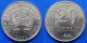 TAJIKISTAN - 20 Dirams 2011 KM# 25 Independent Republic (1991) - Edelweiss Coins - Takiyistán