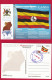 UGANDA FOTW Flags Of The World Postcard 2023 Cancelled With National FLAG Postage Stamp OUGANDA - Uganda